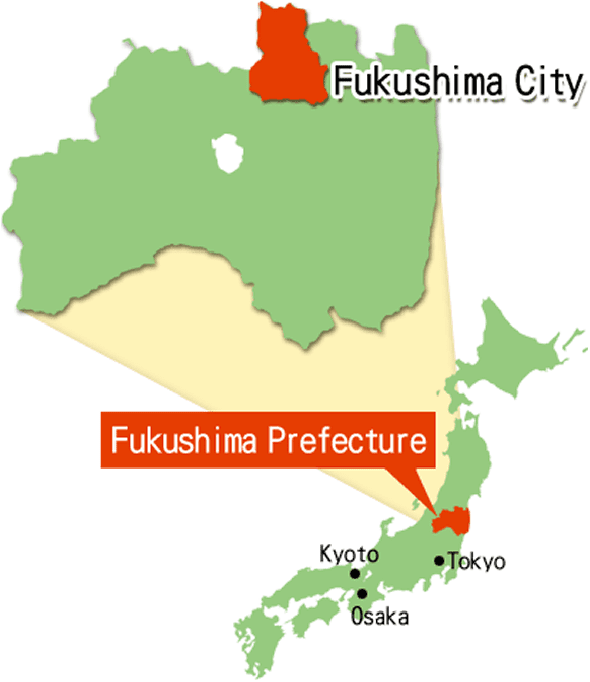 Location of Fukushima City in Japan