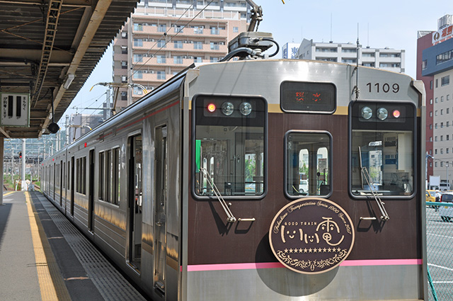 福島交通飯坂線　いい電　飯坂電車