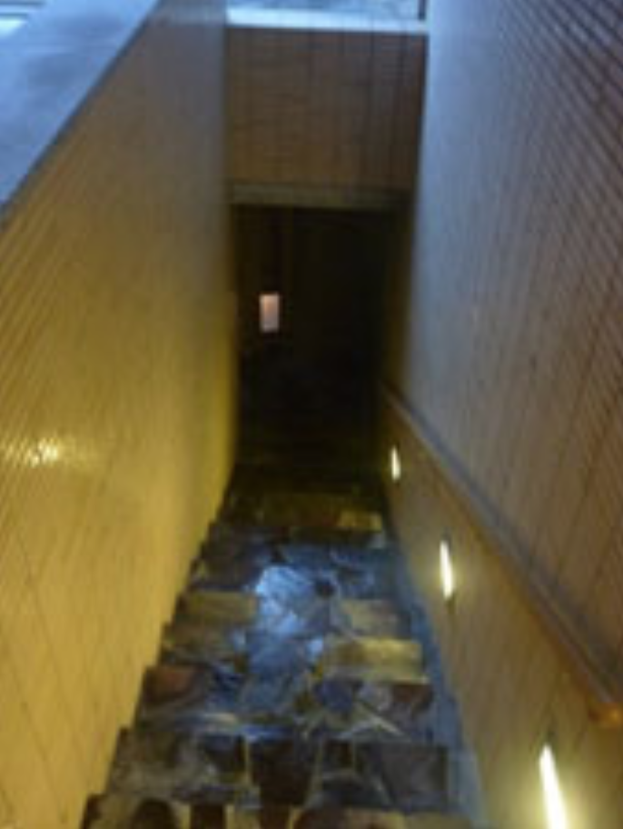 露天風呂へ繋がる階段(男湯)