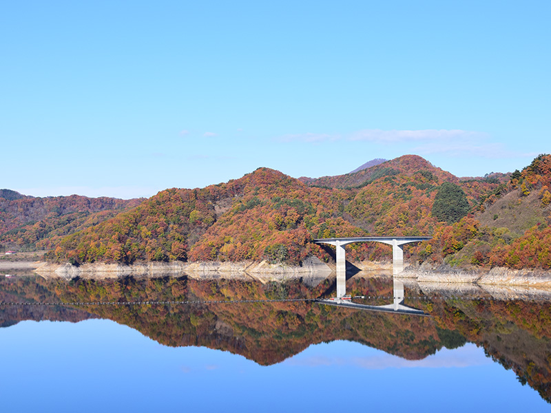 摺上川ダム「茂庭っ湖(モニワッコ)」の紅葉１