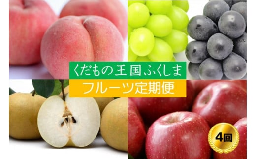 No.2339【先行予約】【2024年発送分】フルーツ４種定期便（桃約３kg、梨約３kg、ぶどう計２房、林檎約３kg）