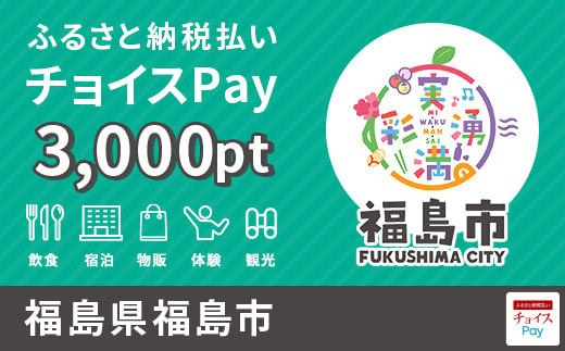 福島市チョイスPay 3,000pt（1pt＝1円）