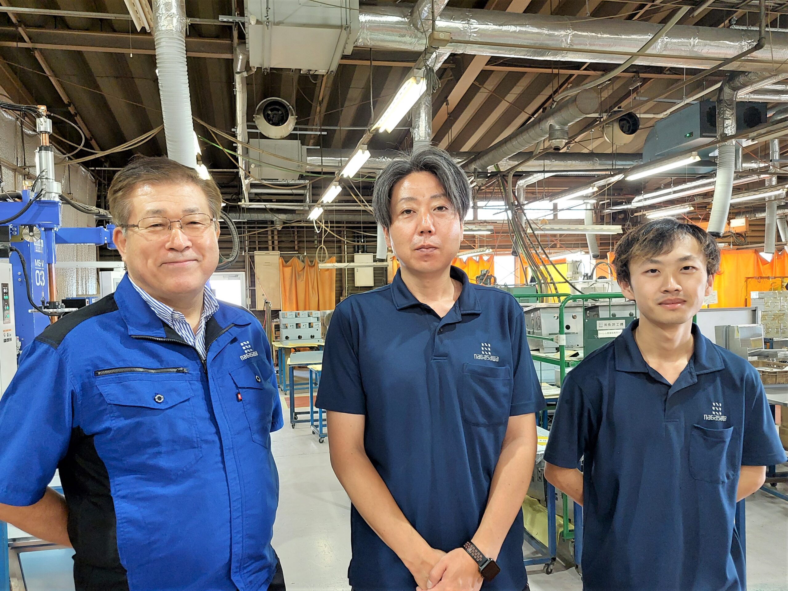 株式会社永沢工機 永澤幸三社長 八巻直人課長 多田飛優緯プロジェクトリーダー