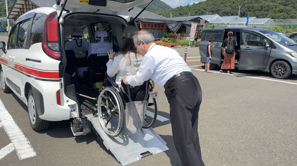 降車中の様子