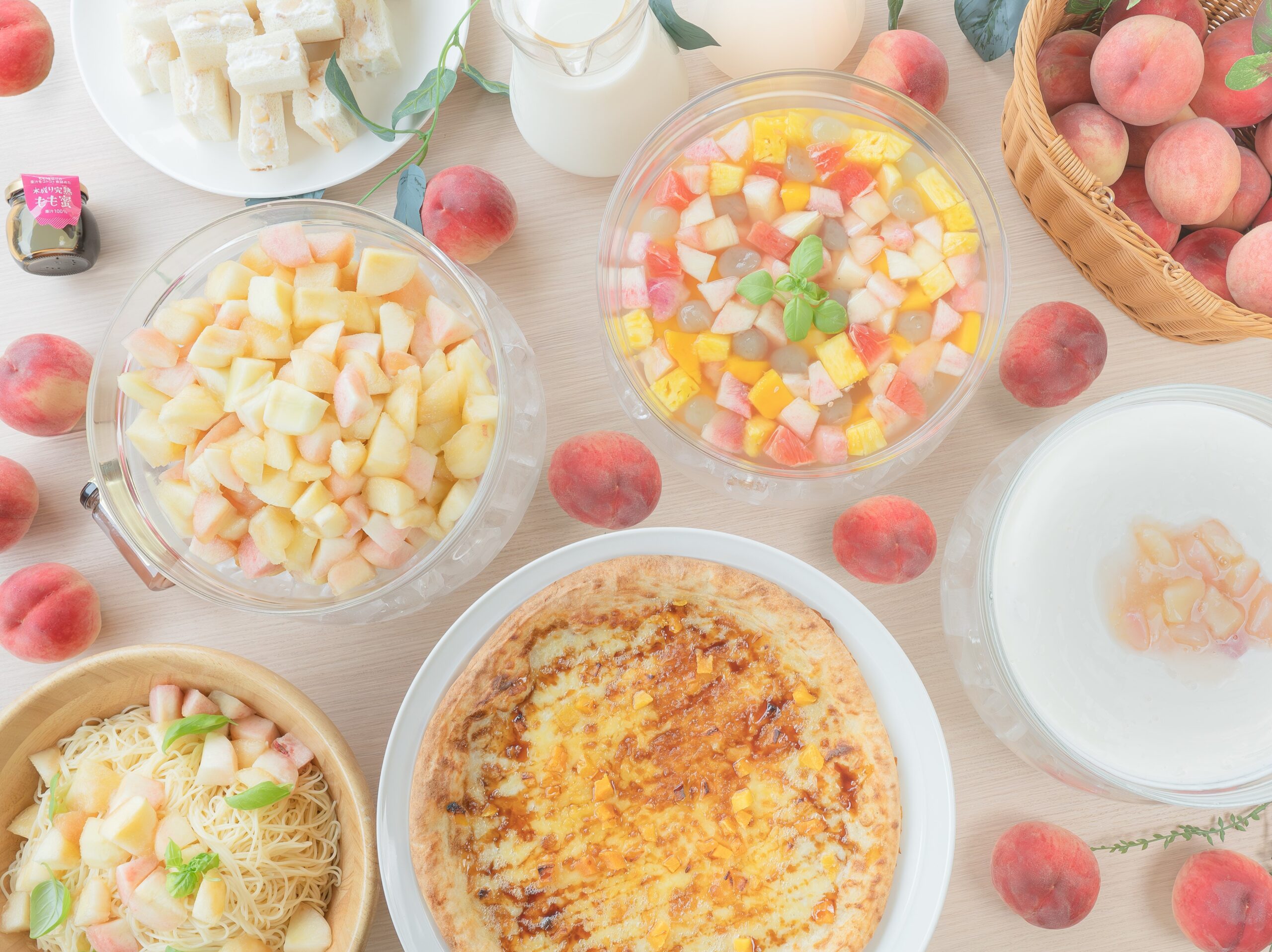 ピーチホリデイ2024】福島駅から歩いて楽しむ、旬の桃メニュー（旬の