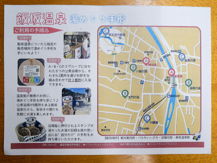 飯坂温泉　湯めぐり手形