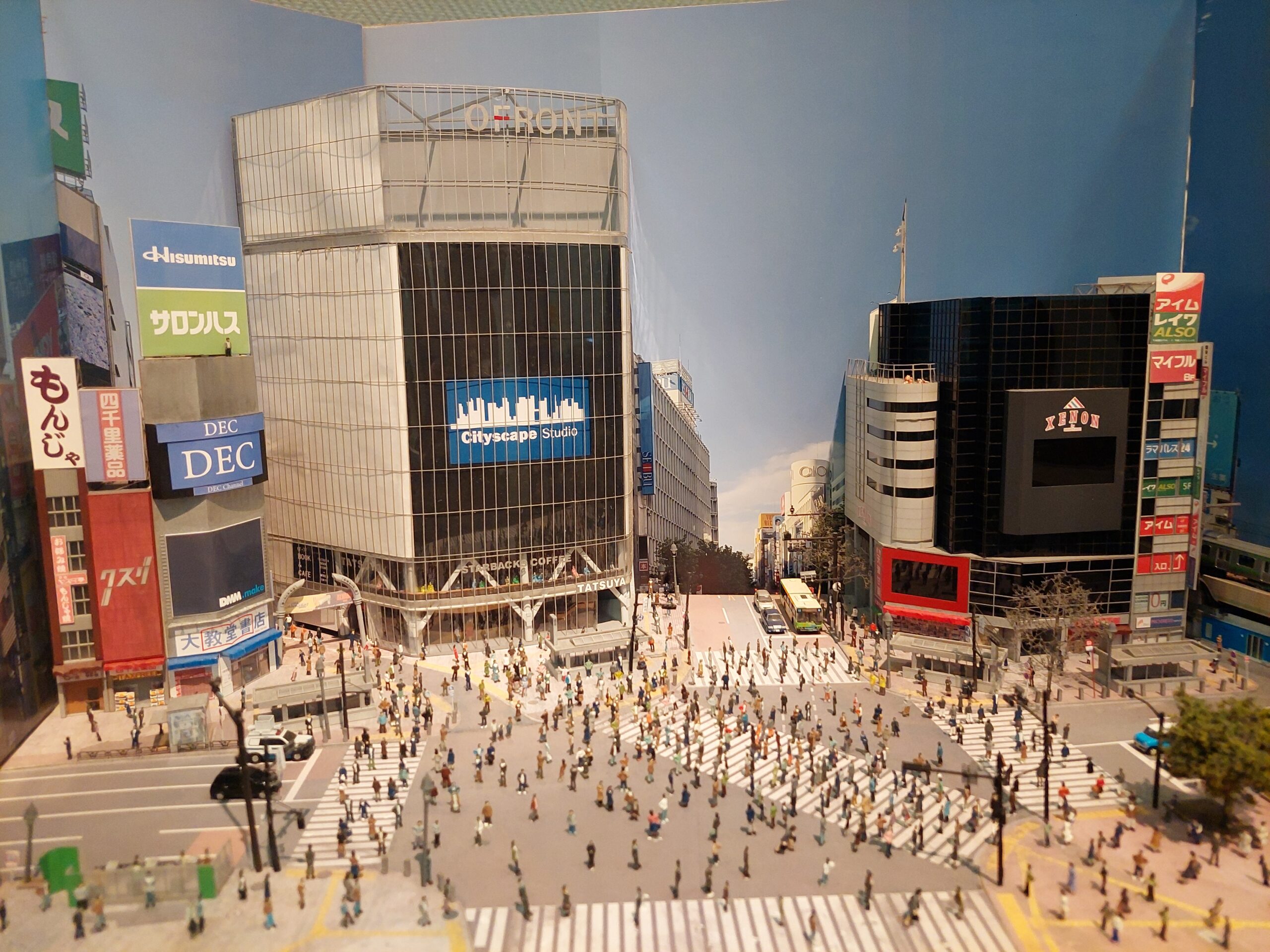 ジオラマ作品「渋谷のスクランブル交差点」