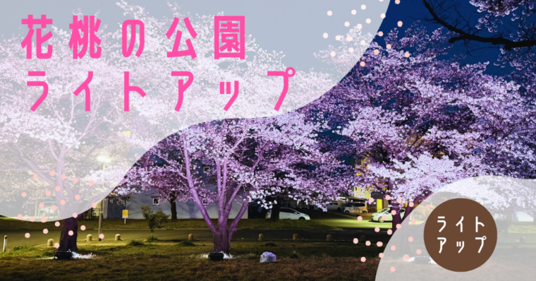 花桃の公園ライトアップ
